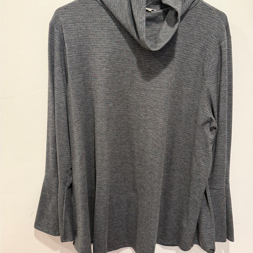 Anthropologie Gray Tunic Top
